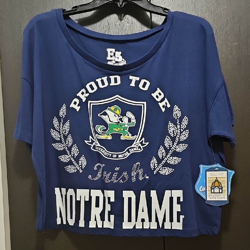 Notre Dame Blue Crop Top